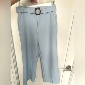 Cropped wide leg dress pants